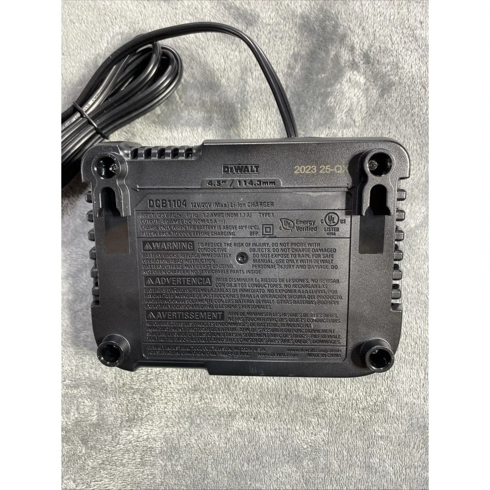 Dewalt Battery Charger DCB1104 12V–20V Max Li-Ion 120V 60 Hz Express Genuine NEW